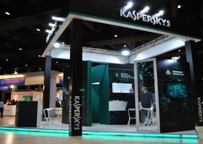 Exhibition booth for Cybertech Kaspersky Lab