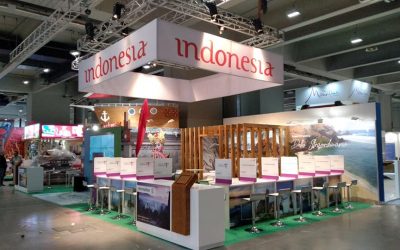 Stand builders in Italy for Indonesia